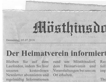 Der Mösthinsdorf Newsletter